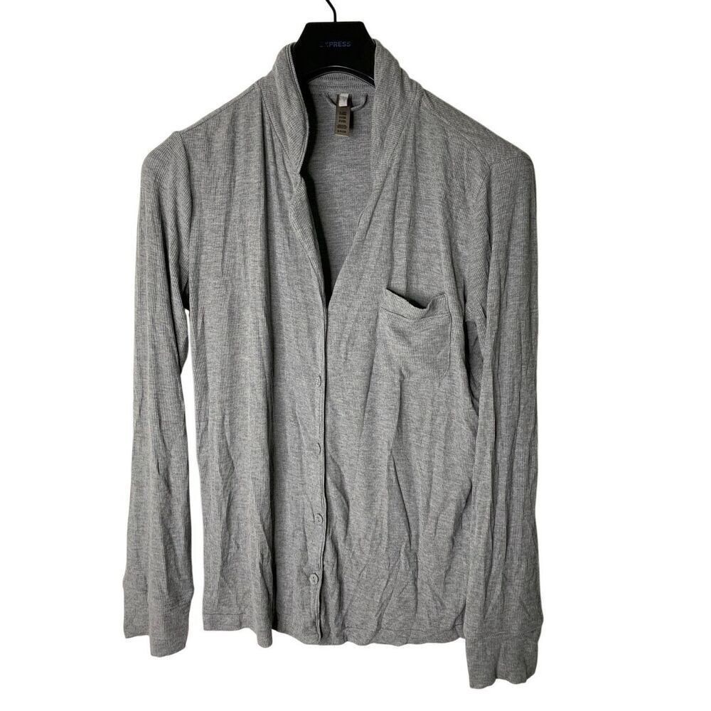 Skims soft lounge sleep shirt gray women's size small